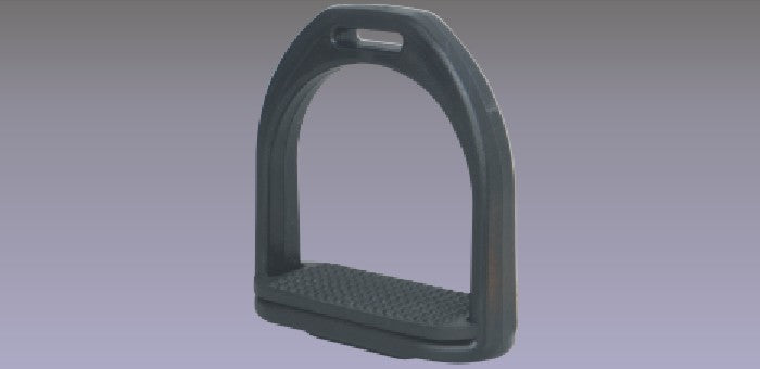 Black polymer child’s stirrup - lightweight riding stirrup designed for use with Inky Dinky Saddles
